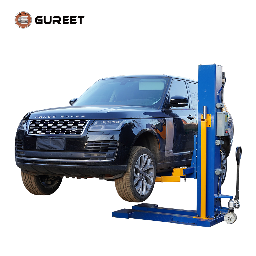 2900KG Single Post Mobile Car Lift with Electric Unlocking