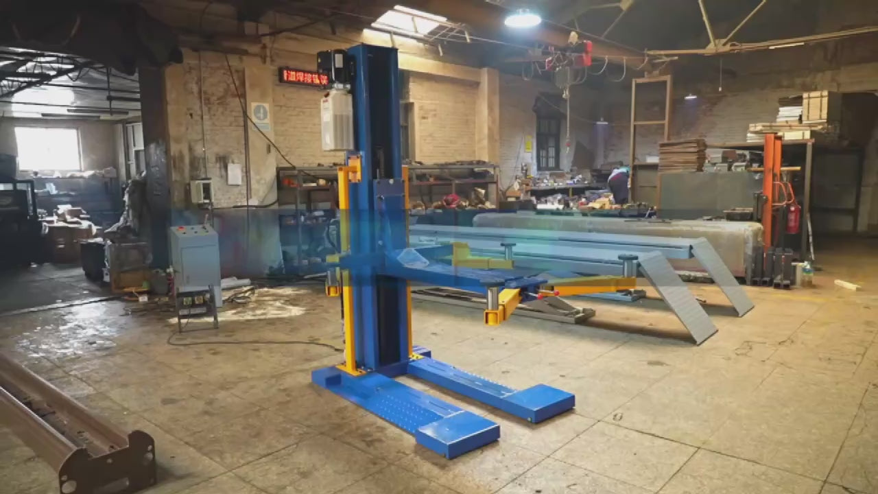 Manual Lock Single Post Portable Car Lift 6400 lb 71 in Height